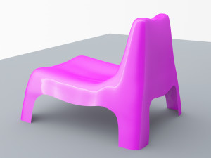 vago chair ikea plastic material colors low poly ar vr low-poly 3D 모델