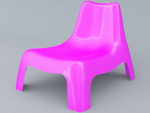 vago chair ikea plastic material colors low poly ar vr low-poly 3D 모델