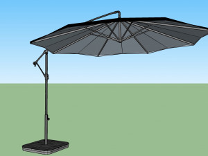 karlslo ikea outdoor umbrella low poly vr ar low-poly Modèle 3D