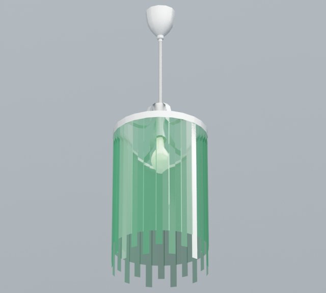 green glass lamp fr ceiling vr ar low-poly 3D Model .c4d .max .obj .3ds .fbx .stl .blend 