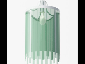 green glass lamp fr ceiling vr ar low-poly 3D Model
