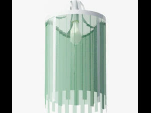 green glass lamp fr ceiling vr ar low-poly 3D Model
