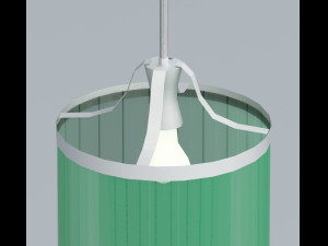 green glass lamp fr ceiling vr ar low-poly 3D Model