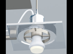 double-bolt metal ceiling lamp vr ar low-poly 3D मॉडल