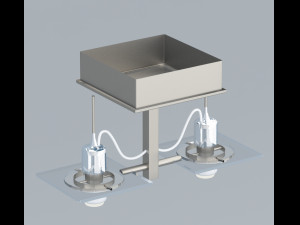 double-bolt metal ceiling lamp vr ar low-poly 3D मॉडल