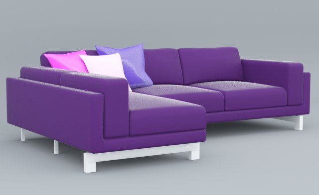 ikea nockeby leather sofa vr ar low-poly 3D मॉडल .c4d .max .obj .3ds .fbx .stl .blend 