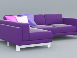 가죽 소파 저 폴리 가구 모델 이케아 노케비 VR 3D 모델