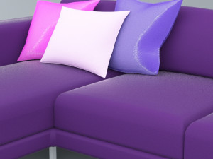 ikea nockeby leather sofa vr ar low-poly 3D मॉडल