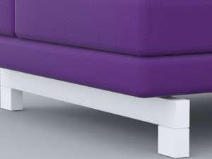 ikea nockeby leather sofa vr ar low-poly 3D मॉडल