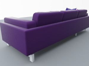 ikea nockeby leather sofa vr ar low-poly 3D मॉडल