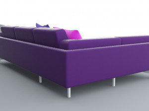 ikea nockeby leather sofa vr ar low-poly 3D मॉडल