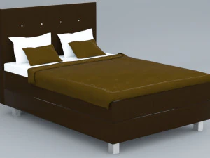 bekestua lit en cuir ikea vr ar low poly count low-poly Modèle 3D