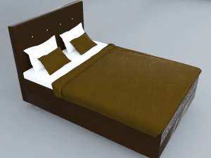 bekestua ikea leather bed vr ar low poly count low-poly 3D Model