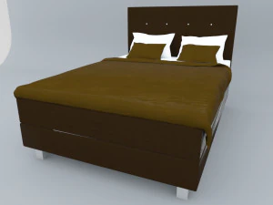 bekestua ikea leather bed vr ar low poly count low-poly 3D Model