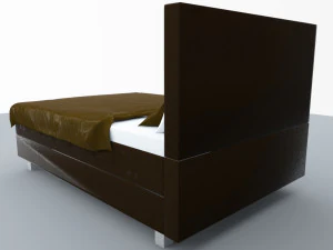 bekestua ikea leather bed vr ar low poly count low-poly 3D Model