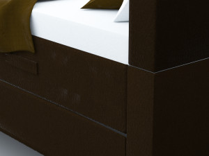 bekestua ikea leather bed vr ar low poly count low-poly 3D 模型