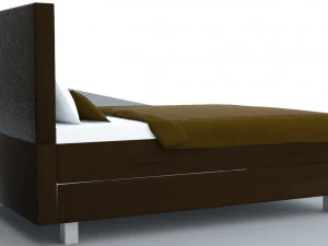 bekestua ikea leather bed vr ar low poly count low-poly 3D Model