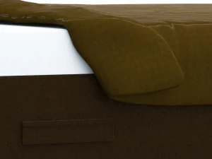 bekestua ikea leather bed vr ar low poly count low-poly 3D Model