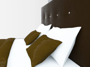 bekestua ikea leather bed vr ar low poly count low-poly 3D Model