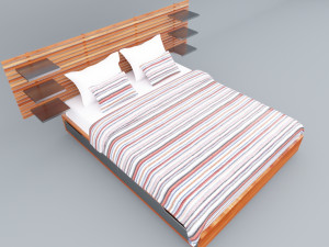 ikea mandal bed vr ar low poly count low-poly 3D Model