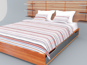 ikea mandal bed vr ar low poly count low-poly 3D Model