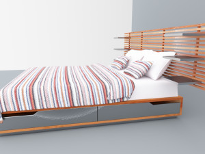 ikea mandal bed vr ar low poly count low-poly 3D Model