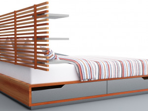ikea mandal bed vr ar low poly count low-poly 3D Model