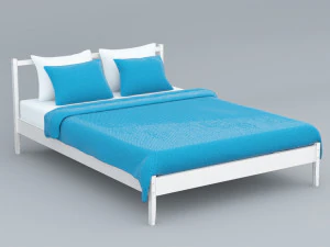 cama fjelse ikea vr ar baixo poli baixo poli Modelo 3D