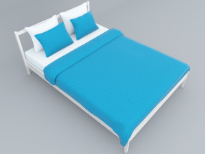 fjelse bed ikea vr ar low poly low-poly Modèle 3D