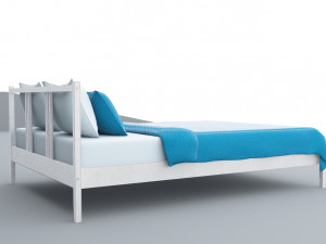 fjelse bed ikea vr ar low poly low-poly Modèle 3D
