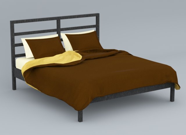 bed low poly vr ar pbr materials in substance painter low-poly Model 3D .c4d .max .obj .3ds .fbx .stl .blend 