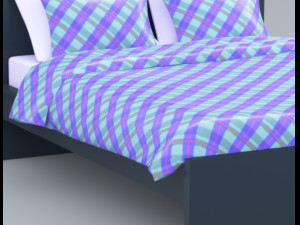 malm bed ikea low-poly 3D मॉडल