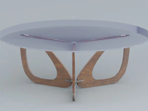 c&iacute;rculo mesa de centro lowpoly pronto vr ar low-poly Modelo 3D