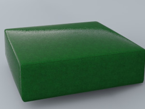 leather puff low-poly Model 3D