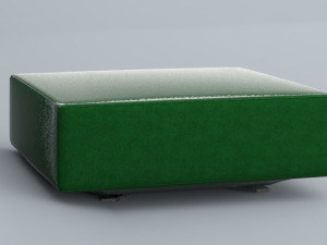 leather puff low-poly 3D-Modell
