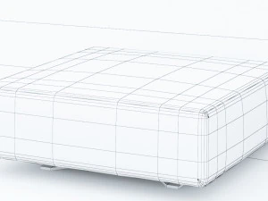 가죽 퍼프 로우 폴리 3D 모델