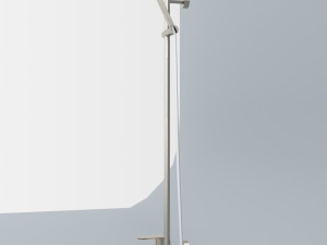 wall shower faucet low-poly 3D Model