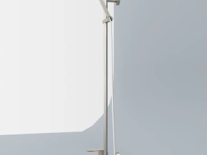 wall shower faucet low-poly 3D Model
