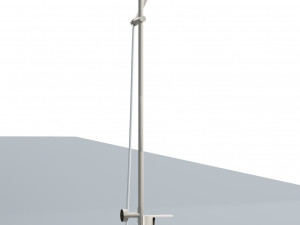 wall shower faucet low-poly 3D Model