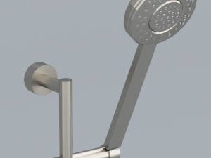 wall shower faucet low-poly 3D Model