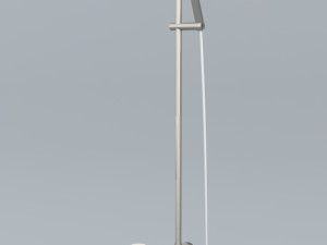 wall shower faucet low-poly 3D Model