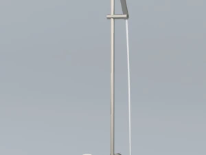 wall shower faucet low-poly 3D Model