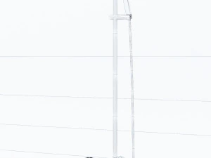 wall shower faucet low-poly 3D Model