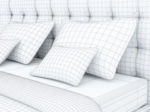 leather bed 3dsmax lowpoly low-poly 3D Model