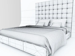 leather bed 3dsmax lowpoly low-poly 3D Model