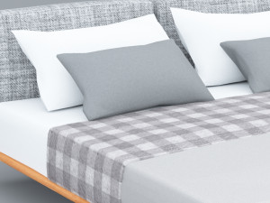 vintage bed low-poly 3D 模型