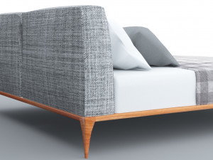 vintage bed low-poly 3D 模型