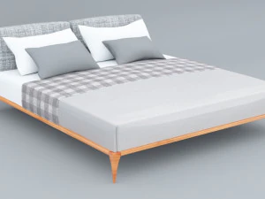 vintage bed low-poly 3D Model