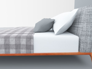 vintage bed low-poly 3D 模型