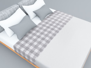 vintage bed low-poly 3D 模型